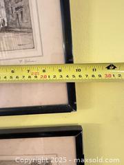 MaxSold Auction: Pair of Signed Architectural Etchings by F. Robson – “George Cliff, Warwick” – Framed  - Toronto (Ontario, Canada) SELLER MANAGED Moving Online Auction - 1/2  Wellesley Street East