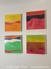 MaxSold Auction: Set of Four Mid-Century Abstract Colour-Field Paintings by Ross Brown (c. 1965)  - Toronto (Ontario, Canada) SELLER MANAGED Moving Online Auction - 1/2  Wellesley Street East