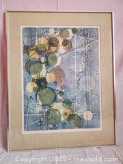 MaxSold Auction: Sheila Maki 1971 “In Orbit” Original Single Print (Monoprint), Framed  - Toronto (Ontario, Canada) SELLER MANAGED Moving Online Auction - 1/2  Wellesley Street East