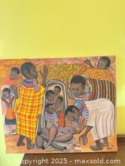 MaxSold Auction: Signed 1976 Painting by Ancent Soi (Kenya) – Figurative Narrative Scene - Toronto (Ontario, Canada) SELLER MANAGED Moving Online Auction - 1/2  Wellesley Street East