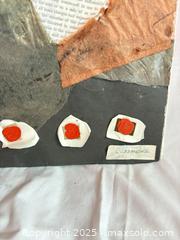 MaxSold Auction: Signed Abstract Collage by Lucie Simons – Arts & Letters Club Exhibition (2008–09) - Toronto (Ontario, Canada) SELLER MANAGED Moving Online Auction - 1/2  Wellesley Street East