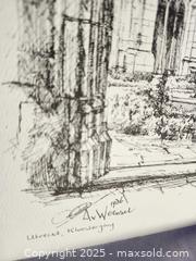 MaxSold Auction: Signed Architectural Etching – Utrecht “Kloostergang” by A. v. Woensel, 1906 - Toronto (Ontario, Canada) SELLER MANAGED Moving Online Auction - 1/2  Wellesley Street East