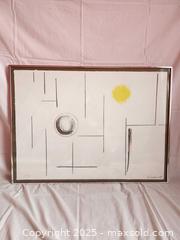 MaxSold Auction: Signed & Numbered Abstract Print — 19/30 — Framed - Toronto (Ontario, Canada) SELLER MANAGED Moving Online Auction - 1/2  Wellesley Street East