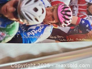 MaxSold Auction: Signed Professional Cycling Peloton Photograph – Hamilton World Championships – Canadian S - Toronto (Ontario, Canada) SELLER MANAGED Moving Online Auction - 1/2  Wellesley Street East
