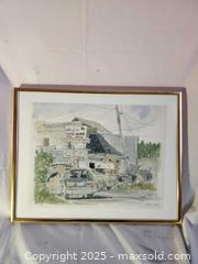 MaxSold Auction: Signed Watercolour Urban Streetscape by W. Sater – Framed - Toronto (Ontario, Canada) SELLER MANAGED Moving Online Auction - 1/2  Wellesley Street East