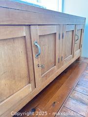 MaxSold Auction: Solid Wood Storage Cabinet / Sideboard with Four Doors, Key & Metal Handles - Toronto (Ontario, Canada) SELLER MANAGED Moving Online Auction - 1/2  Wellesley Street East