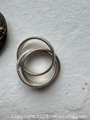 MaxSold Auction: Sterling Silver 925 Three-Strand Ring & Sculptural Brooch – Modernist Style  - Toronto (Ontario, Canada) SELLER MANAGED Moving Online Auction - 1/2  Wellesley Street East