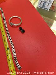 MaxSold Auction: Sterling Silver Jewelry Group – Weighted Chain Necklace, Bracelet & Earrings - Toronto (Ontario, Canada) SELLER MANAGED Moving Online Auction - 1/2  Wellesley Street East