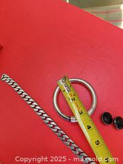 MaxSold Auction: Sterling Silver Jewelry Group – Weighted Chain Necklace, Bracelet & Earrings - Toronto (Ontario, Canada) SELLER MANAGED Moving Online Auction - 1/2  Wellesley Street East