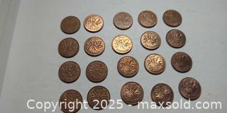MaxSold Auction: Twenty Canadian 1-Cent Coins – All 1973 Maple Leaf Reverse - Toronto (Ontario, Canada) SELLER MANAGED Moving Online Auction - 1/2  Wellesley Street East