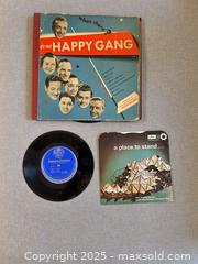 MaxSold Auction: Two Vintage 45 RPM Records – “Who’s the Happy Gang?” & “A Place to Stand…” (Ontario Pavili - Toronto (Ontario, Canada) SELLER MANAGED Moving Online Auction - 1/2  Wellesley Street East