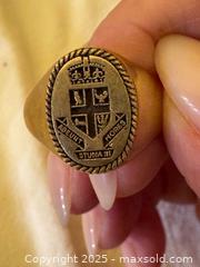 MaxSold Auction: Vintage 10K Gold Signet Ring with Heraldic Crest – Solid Gold - Toronto (Ontario, Canada) SELLER MANAGED Moving Online Auction - 1/2  Wellesley Street East