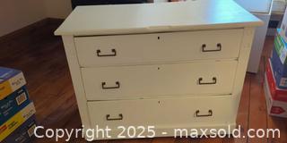 MaxSold Auction: Vintage 3-Drawer Dresser With Original 1889 Wooden Crate Back - Toronto (Ontario, Canada) SELLER MANAGED Moving Online Auction - 1/2  Wellesley Street East