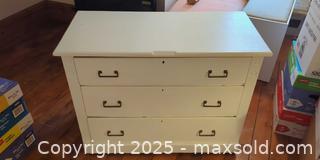 MaxSold Auction: Vintage 3-Drawer Dresser With Original 1889 Wooden Crate Back - Toronto (Ontario, Canada) SELLER MANAGED Moving Online Auction - 1/2  Wellesley Street East