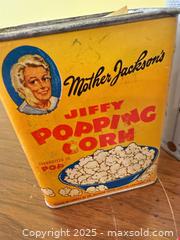 MaxSold Auction: Vintage Advertising Tin Lot – Mother Jackson’s Jiffy Popping Corn, Irish Oatmeal, Altoids  - Toronto (Ontario, Canada) SELLER MANAGED Moving Online Auction - 1/2  Wellesley Street East