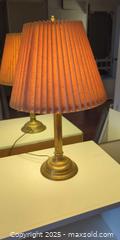 MaxSold Auction: Vintage Brass Table Lamp with Pleated Shade  - Toronto (Ontario, Canada) SELLER MANAGED Moving Online Auction - 1/2  Wellesley Street East
