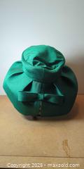 MaxSold Auction: Vintage Emerald Green Wide-Brim Ladies Hat with Structured Crown and Bow - Toronto (Ontario, Canada) SELLER MANAGED Moving Online Auction - 1/2  Wellesley Street East