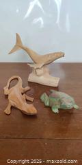 MaxSold Auction: Vintage Hand-Carved Wooden Animal Sculptures – Whale, Lizard & Frog Figures (3-Piece Lot) - Toronto (Ontario, Canada) SELLER MANAGED Moving Online Auction - 1/2  Wellesley Street East