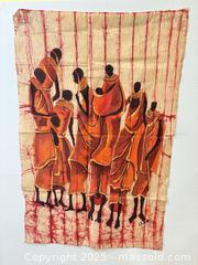 MaxSold Auction: Vintage Hand-Painted African Wax Batik Textile Wall Art, Signed Chege  - Toronto (Ontario, Canada) SELLER MANAGED Moving Online Auction - 1/2  Wellesley Street East