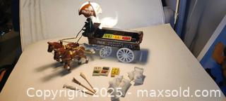 MaxSold Auction: Vintage Miniature Horse-Drawn Fruit & Vegetable Cart Set with Accessories  - Toronto (Ontario, Canada) SELLER MANAGED Moving Online Auction - 1/2  Wellesley Street East