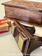 MaxSold Auction: Vintage Tru-Vue Stereoscope Viewer with Slides & Wooden Storage Box  - Toronto (Ontario, Canada) SELLER MANAGED Moving Online Auction - 1/2  Wellesley Street East