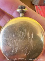 MaxSold Auction: Vintage Waltham Pocket Watch with Engraved Case Back  - Toronto (Ontario, Canada) SELLER MANAGED Moving Online Auction - 1/2  Wellesley Street East