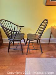 MaxSold Auction: Vintage Windsor Chairs – Bow-Back Side Chair & Armchair (Pair)  - Toronto (Ontario, Canada) SELLER MANAGED Moving Online Auction - 1/2  Wellesley Street East