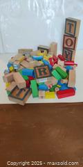 MaxSold Auction: Vintage Wooden Toy Building Blocks & Alphabet Blocks – Mixed Shapes & Colors - Toronto (Ontario, Canada) SELLER MANAGED Moving Online Auction - 1/2  Wellesley Street East