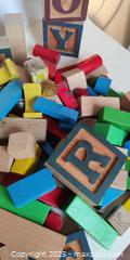MaxSold Auction: Vintage Wooden Toy Building Blocks & Alphabet Blocks – Mixed Shapes & Colors - Toronto (Ontario, Canada) SELLER MANAGED Moving Online Auction - 1/2  Wellesley Street East