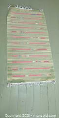 MaxSold Auction: Woven Green Area Rug with Pink & Multi-Color Accents – 2’ x 4’  - Toronto (Ontario, Canada) SELLER MANAGED Moving Online Auction - 1/2  Wellesley Street East