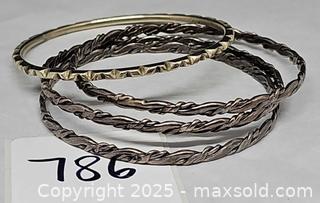 MaxSold Auction: 4 Sterling silver bangle bracelets  - Hatboro (Pennsylvania, USA) PARTNER MANAGED Estate Sale Online Auction -  Jacksonville Road