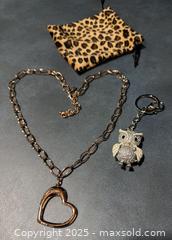 MaxSold Auction: Attitudes by Renee gold-tone necklace &#38; rhinestone owl keychain  - Hatboro (Pennsylvania, USA) PARTNER MANAGED Estate Sale Online Auction -  Jacksonville Road