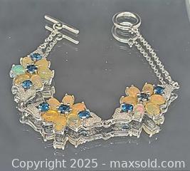 MaxSold Auction: Blue and opal/opalite stones, sterling silver bracelet  - Hatboro (Pennsylvania, USA) PARTNER MANAGED Estate Sale Online Auction -  Jacksonville Road