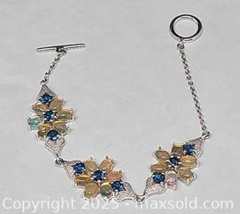 MaxSold Auction: Blue and opal/opalite stones, sterling silver bracelet  - Hatboro (Pennsylvania, USA) PARTNER MANAGED Estate Sale Online Auction -  Jacksonville Road