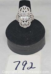 MaxSold Auction: Clear stone, rhinestone sterling silver 925 ring - Hatboro (Pennsylvania, USA) PARTNER MANAGED Estate Sale Online Auction -  Jacksonville Road
