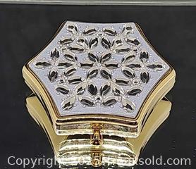 MaxSold Auction: Estee Lauder crystal Snowflake powder compact  - Hatboro (Pennsylvania, USA) PARTNER MANAGED Estate Sale Online Auction -  Jacksonville Road
