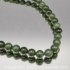 MaxSold Auction: Green Jade/Nephrite Beaded Necklace, 18 in, 7–9 mm Beads - Hatboro (Pennsylvania, USA) PARTNER MANAGED Estate Sale Online Auction -  Jacksonville Road