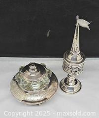 MaxSold Auction: Judaica sterling spice tower, and silvertone honey dish - Hatboro (Pennsylvania, USA) PARTNER MANAGED Estate Sale Online Auction -  Jacksonville Road