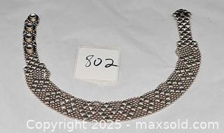 MaxSold Auction: Sergio Gutierrez Liquid Metal smooth mesh silver choker necklace - Hatboro (Pennsylvania, USA) PARTNER MANAGED Estate Sale Online Auction -  Jacksonville Road