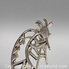 MaxSold Auction: Silver-Tone Kokopelli Flute Player Brooch / Pin - Hatboro (Pennsylvania, USA) PARTNER MANAGED Estate Sale Online Auction -  Jacksonville Road