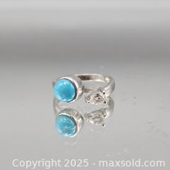 MaxSold Auction: Sterling 925 Adjustable Ring with Blue Turquoise Cabochon - Hatboro (Pennsylvania, USA) PARTNER MANAGED Estate Sale Online Auction -  Jacksonville Road