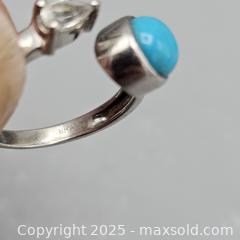 MaxSold Auction: Sterling 925 Adjustable Ring with Blue Turquoise Cabochon - Hatboro (Pennsylvania, USA) PARTNER MANAGED Estate Sale Online Auction -  Jacksonville Road