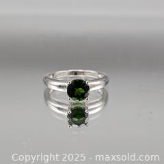 MaxSold Auction: Sterling Silver 4-Prong Ring with Green Round Faceted Gem, Size 9 - Hatboro (Pennsylvania, USA) PARTNER MANAGED Estate Sale Online Auction -  Jacksonville Road