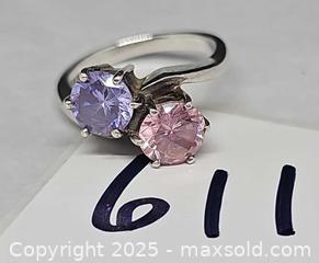 MaxSold Auction: Sterling silver 925 Pink and Purple CZ ring - Hatboro (Pennsylvania, USA) PARTNER MANAGED Estate Sale Online Auction -  Jacksonville Road
