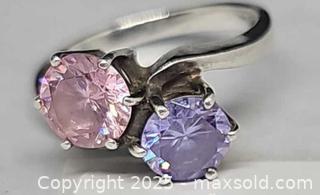 MaxSold Auction: Sterling silver 925 Pink and Purple CZ ring - Hatboro (Pennsylvania, USA) PARTNER MANAGED Estate Sale Online Auction -  Jacksonville Road