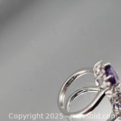 MaxSold Auction: Sterling Silver 925 Ring with Round Faceted Amethyst - Hatboro (Pennsylvania, USA) PARTNER MANAGED Estate Sale Online Auction -  Jacksonville Road