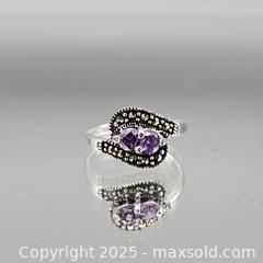 MaxSold Auction: Sterling Silver (appears) Ring with Purple Gemstone, Size 7.5 - Hatboro (Pennsylvania, USA) PARTNER MANAGED Estate Sale Online Auction -  Jacksonville Road