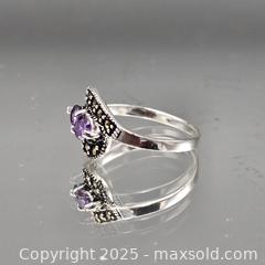 MaxSold Auction: Sterling Silver (appears) Ring with Purple Gemstone, Size 7.5 - Hatboro (Pennsylvania, USA) PARTNER MANAGED Estate Sale Online Auction -  Jacksonville Road