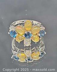 MaxSold Auction: Sterling Silver Blue Stone and opal like ring and pendant  - Hatboro (Pennsylvania, USA) PARTNER MANAGED Estate Sale Online Auction -  Jacksonville Road