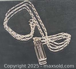 MaxSold Auction: Sterling silver Mezuza pendant necklace  - Hatboro (Pennsylvania, USA) PARTNER MANAGED Estate Sale Online Auction -  Jacksonville Road